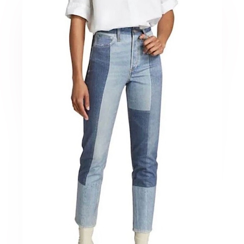 Rag & Bone Patchwork Blue Jeans - image 1